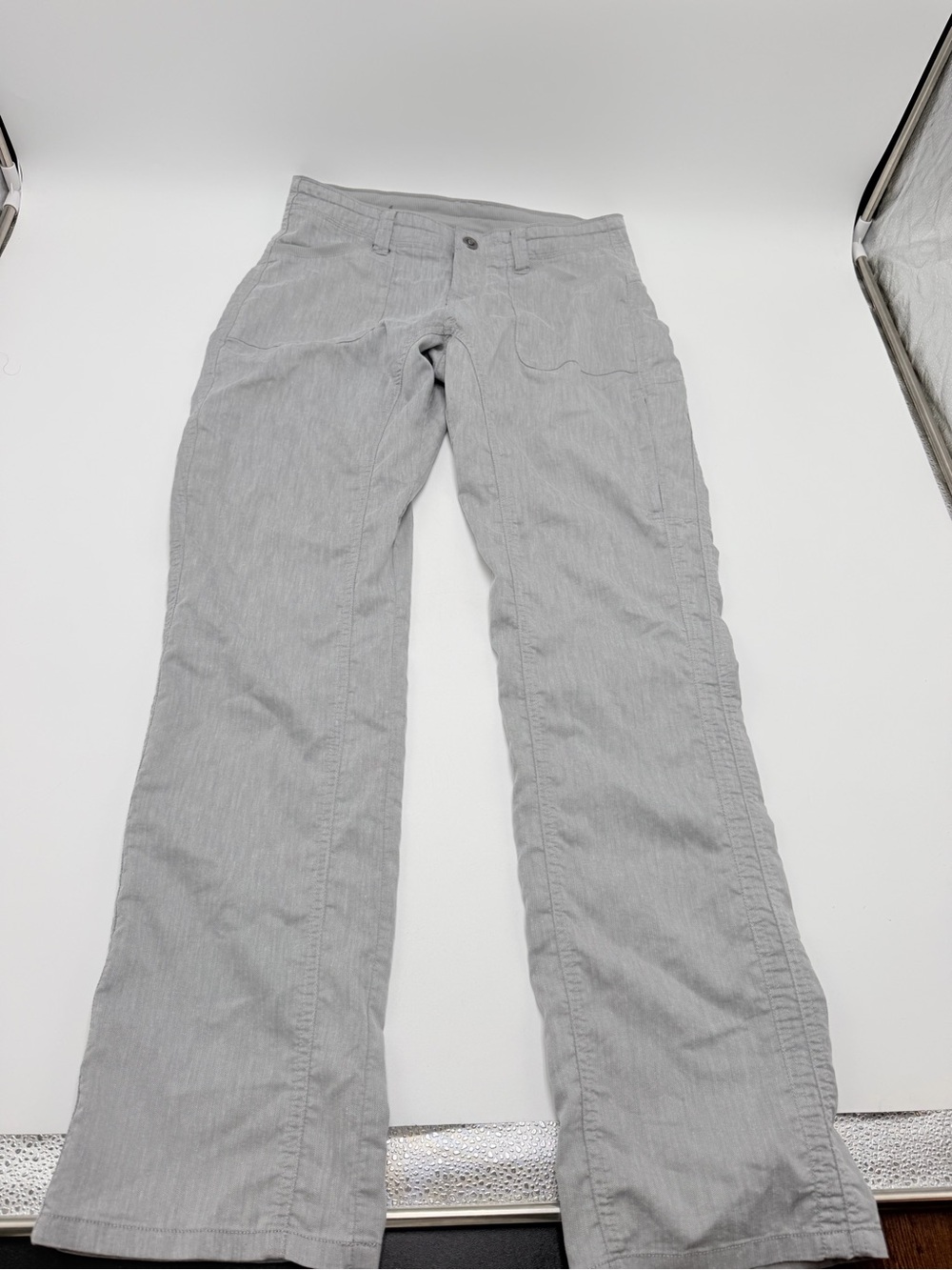 KUHL Women’s Cabo Ash Gray Relaxed Cotton Linen Blend Hiking Pants 6 Reg